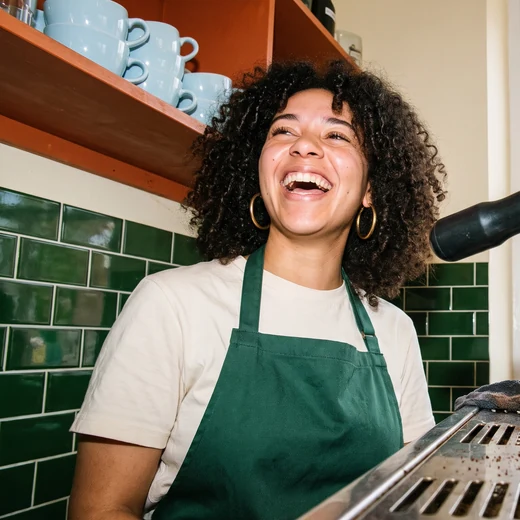 La barista qui rit