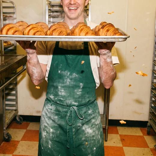 Croissants sortis du four
